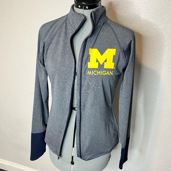 Michigan Workout Jacket Go Blue Wolverines Size Large - Picture 1 of 6